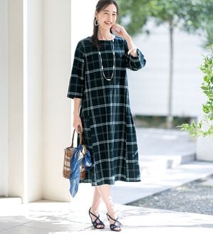 ルフラン（ルフラン）の「涼やか素材のゆったりワンピース（カットソーワンピース）」｜詳細画像