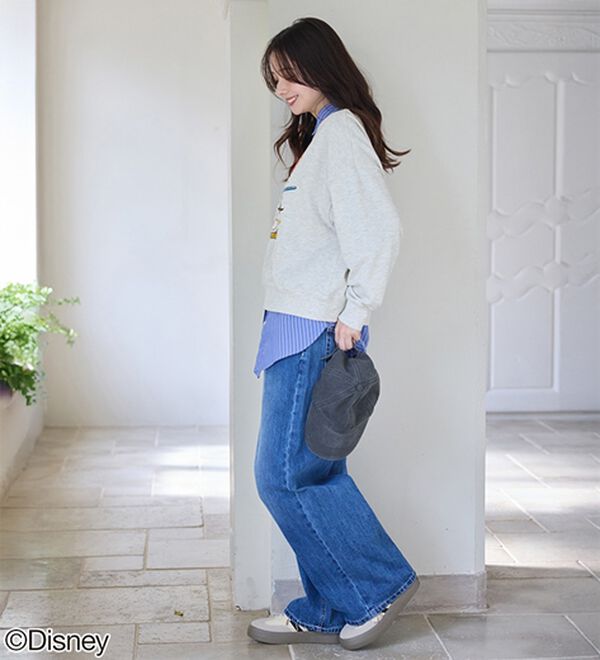 BELLUNA（ベルーナ）の「＜Ｄｉｓｎｅｙ＞【ミッキー】プリント裏毛ゆったりトレーナー（トレーナー・スウェット）」｜詳細画像