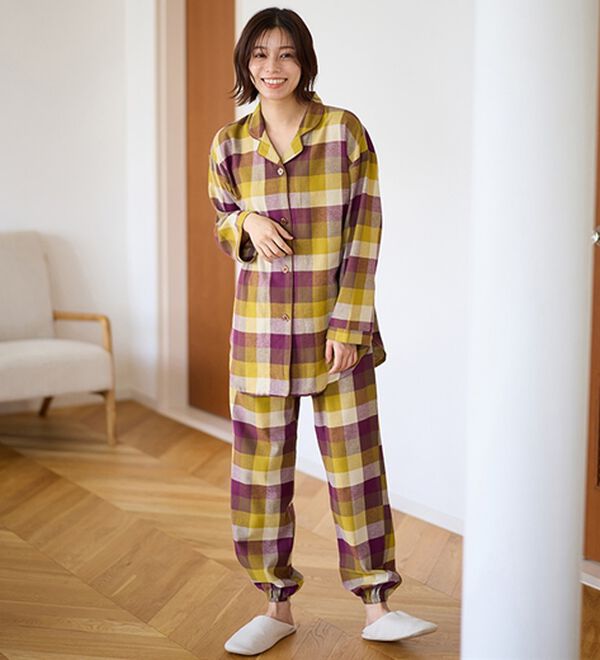 LAVIENNE（ラヴィエンヌ）の「綿１００％ふんわり柔か微起毛パジャマ（パジャマ・ルームウェア）」｜詳細画像