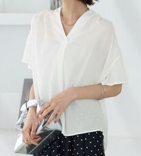 GeeRA（ジーラ）の「サラサラ涼しい！着やせも叶うフレアー袖ブラウス（ブラウス）」