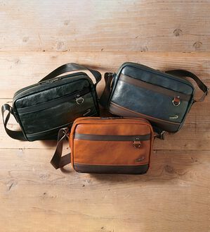 「＜クロコダイル＞大人のビンテージ調ショルダー（メンズショルダーバッグ）」｜詳細画像