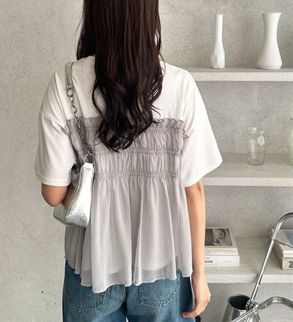 GeeRA（ジーラ）の「シアービスチェドッキングＴシャツ（カットソー）」｜詳細画像