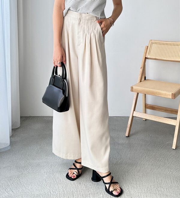 GeeRA（ジーラ）の「３タックワイドパンツ（フルレングスパンツ）」｜詳細画像