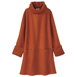 BELLUNA（ベルーナ）の「ポイントファー使いチュニック（チュニック）」｜テラコッタ