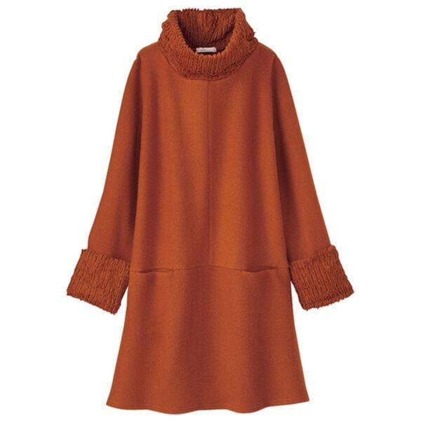 BELLUNA（ベルーナ）の「ポイントファー使いチュニック（チュニック）」｜テラコッタ