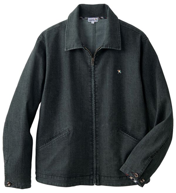 「＜アーノルド　パーマー＞ワンポイントデニムジャケット（メンズジャケット）」｜チャコール