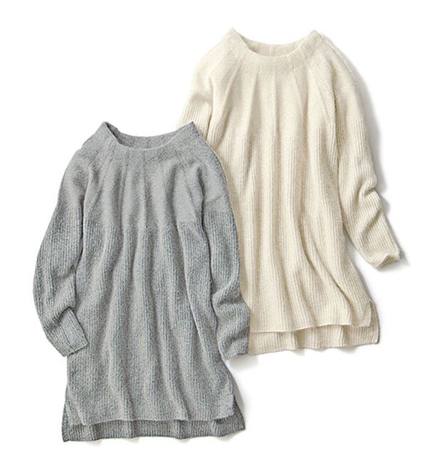 VINNO（ヴィノ）の「フォックスウール混・ラメニットチュニック（チュニック）」｜詳細画像