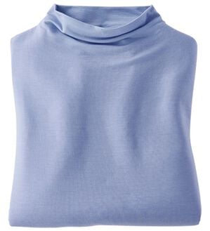 BELLUNA（ベルーナ）の「なめらかテンセル（ＴＭ）繊維ボトルネックプルオーバー（カットソー）」｜サックス