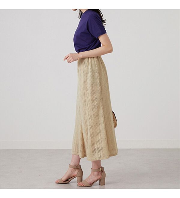 BELLUNA（ベルーナ）の「レース使いフレアーデザインスカート（ロングスカート）」｜詳細画像