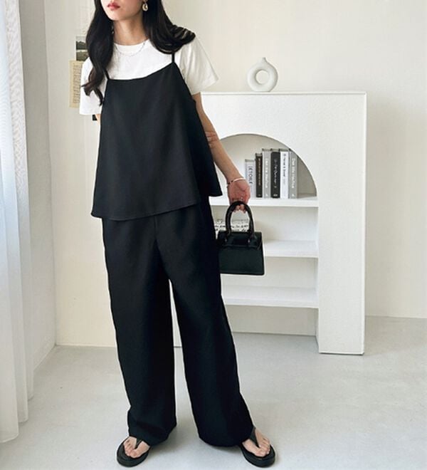 GeeRA（ジーラ）の「セットアップ風キャミソールサロペット（オールインワン）」｜詳細画像