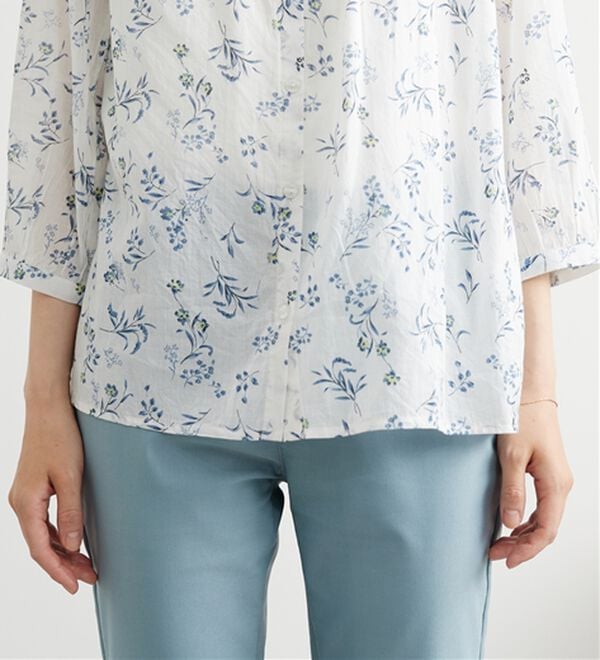 BELLUNA（ベルーナ）の「綿100％ギャザーデザインブラウス（ブラウス）」｜詳細画像