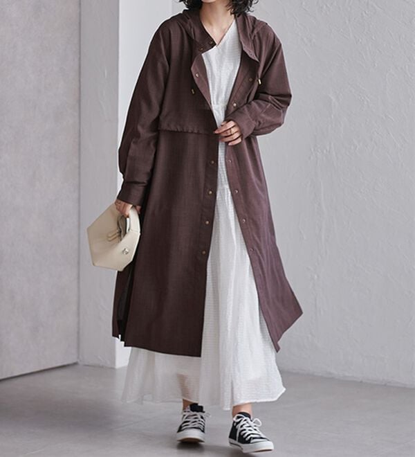 RANAN（ラナン）の「バックドロストデザインロングジャケット（ロングコート）」｜詳細画像
