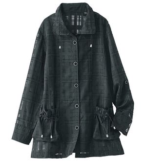 BELLUNA（ベルーナ）の「シアーチェック素材ベーシックジャケット（その他ジャケット）」｜ブラック