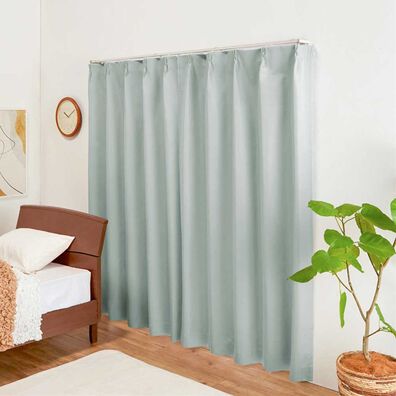 iellio（イエリオ）の「１級遮光プレミアムリターンカーテン４枚組＜４枚組・遮光１級・無地・洗える・形状記憶加工・新生活・リターンカーテン＞（ドレープカーテン）」