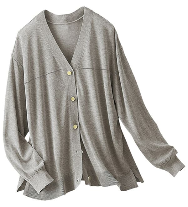 BELLUNA（ベルーナ）の「【快適Ｌａｂ．】シャリ冷！洗える多機能ニットカーディガン（ニットカーディガン）」｜詳細画像