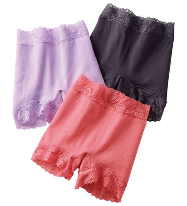 LAVIENNE（ラヴィエンヌ）の「【３色組】選べるこだわり綿混ショーツ（ショーツ）」｜1分丈