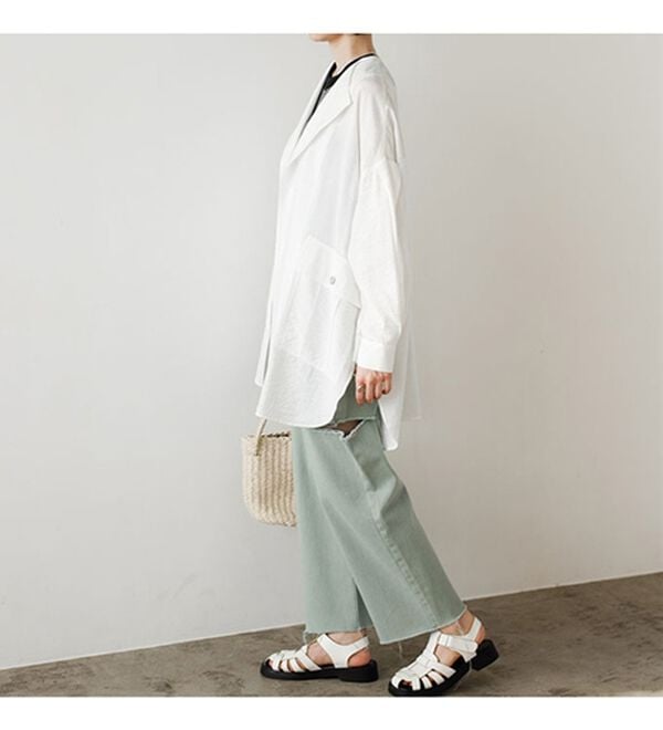 GeeRA（ジーラ）の「ビッグシルエットシャツジャケット（シャツ）」｜詳細画像