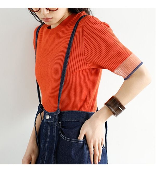 GeeRA（ジーラ）の「『ドラマ着用商品』 袖口シアーリブニット（ニット・セーター）」｜詳細画像