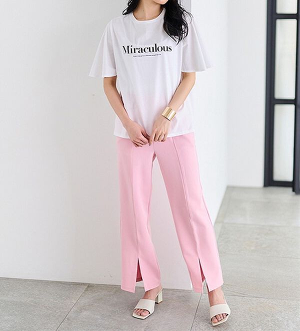 RANAN（ラナン）の「機能付センタースリットフレアーパンツ（フルレングスパンツ）」｜詳細画像