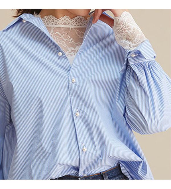 LAVIENNE（ラヴィエンヌ）の「吸湿発熱あったかインナーハイネックレースインナー（肌着・インナーウェア）」｜詳細画像