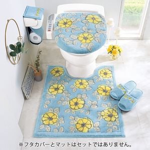 「ウィルトン織トイレマットシリーズ『フローリア』（トイレマット）」｜ブルー