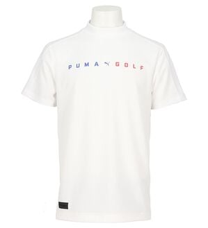 「＜ｐｕｍａ＞ゴルフＬＯＧＯ半袖モックネックシャツ（メンズシャツ）」｜ホワイトグロー