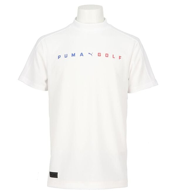 「＜ｐｕｍａ＞ゴルフＬＯＧＯ半袖モックネックシャツ（メンズシャツ）」｜ホワイトグロー