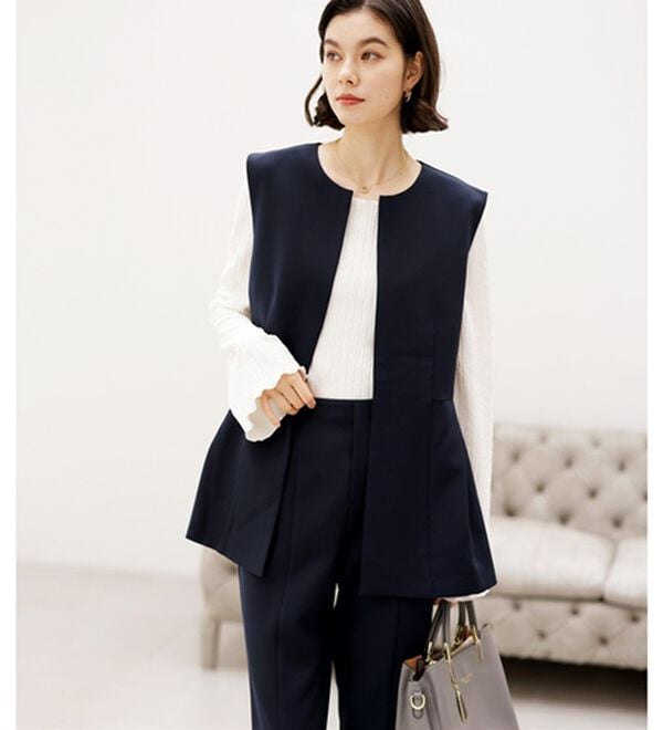 GeeRA（ジーラ）の「【入卒式/セレモニー】ペプラムベストセットアップスーツ（パンツスーツ）」｜詳細画像