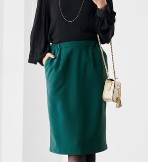RANAN（ラナン）の「美ラインタイトスカート（ロングスカート）」｜モスグリーン