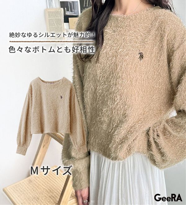 GeeRA（ジーラ）の「【U.S. POLO ASSN.】シャギーニットソートップス（ニット・セーター）」｜詳細画像