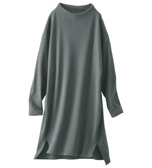 BELLUNA（ベルーナ）の「《ＨｕｇＲｅａｍコットン》ボトルネックチュニック（チュニック）」｜チャコール