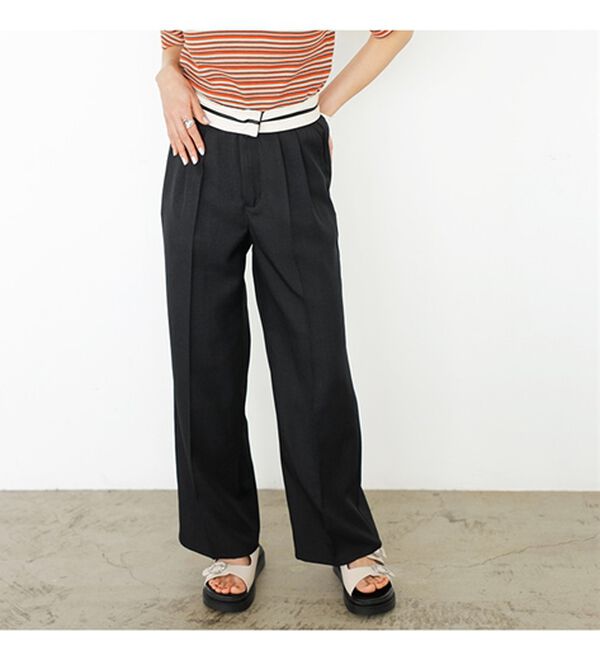 GeeRA（ジーラ）の「２ＷＡＹハイウエストスラックスパンツ（フルレングスパンツ）」｜詳細画像