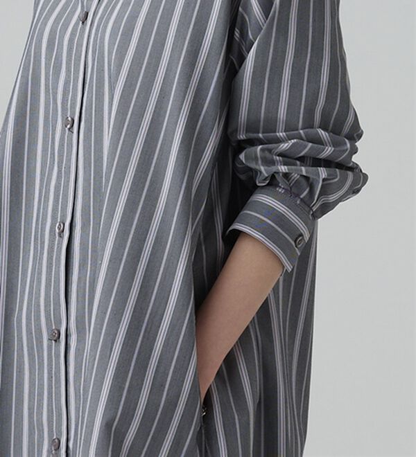 BELLUNA（ベルーナ）の「＜ＳＯＬＯＴＥＸ（Ｒ）＞ストレッチシャツワンピース（シャツワンピース）」｜詳細画像