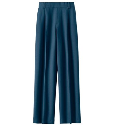 BELLUNA（ベルーナ）の「リネンタッチ美脚タックワイドパンツ（フルレングスパンツ）」