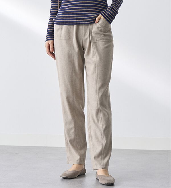 BELLUNA（ベルーナ）の「綿１００％やわらかゆるパンツ（フルレングスパンツ）」｜詳細画像