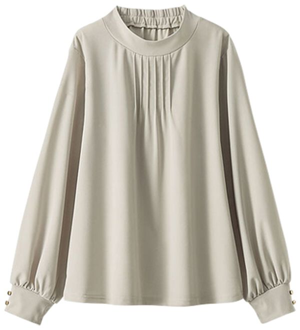 BELLUNA（ベルーナ）の「着脱楽々！袖ボタンデザインブラウス（ブラウス）」｜詳細画像