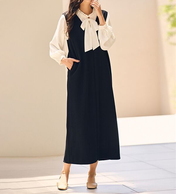 RANAN（ラナン）の「フリル衿ボウタイギャザーブラウス（ブラウス）」｜詳細画像