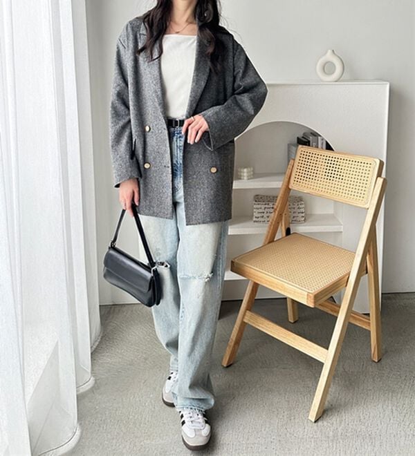 GeeRA（ジーラ）の「オーバーサイズダブルテーラードジャケット（テーラードジャケット）」｜詳細画像