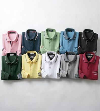 「新デザイン長袖ブランドポロシャツ（メンズポロシャツ）」