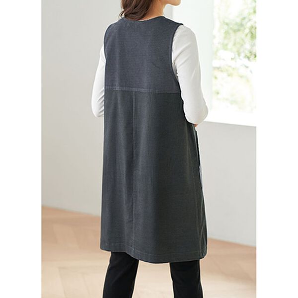BELLUNA（ベルーナ）の「綿１００％コーデュロイ素材切替ジャンパードレス（チュニック）」｜詳細画像