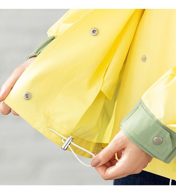 ルフラン（ルフラン）の「お出かけに便利な配色パーカー（ハーフコート）」｜詳細画像