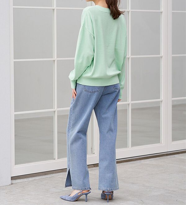 RANAN（ラナン）の「もちもちベーシックニット（Vネック・ハイネック）（ニット・セーター）」｜詳細画像