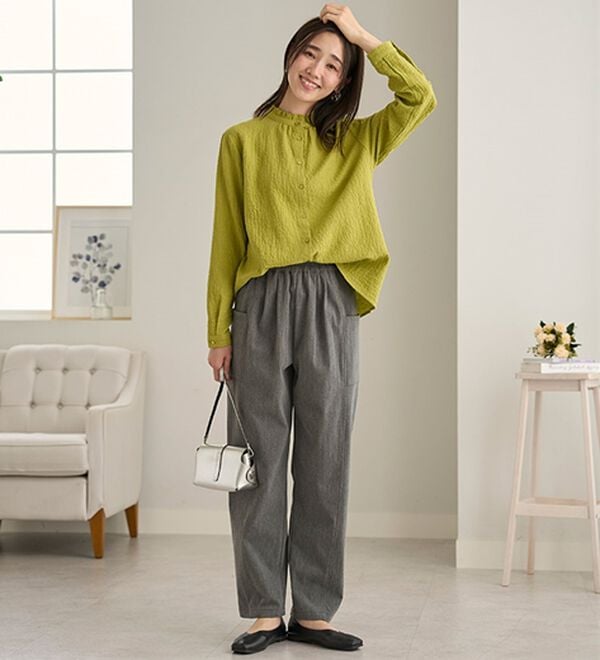 BELLUNA（ベルーナ）の「《ＨｕｇＲｅａｍコットン》セミカーブパンツ（フルレングスパンツ）」｜詳細画像