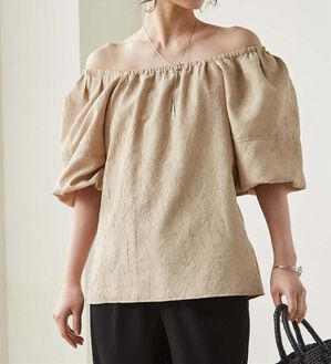 RANAN（ラナン）の「2WAYオフショルダーブラウス（ブラウス）」｜ベージュ