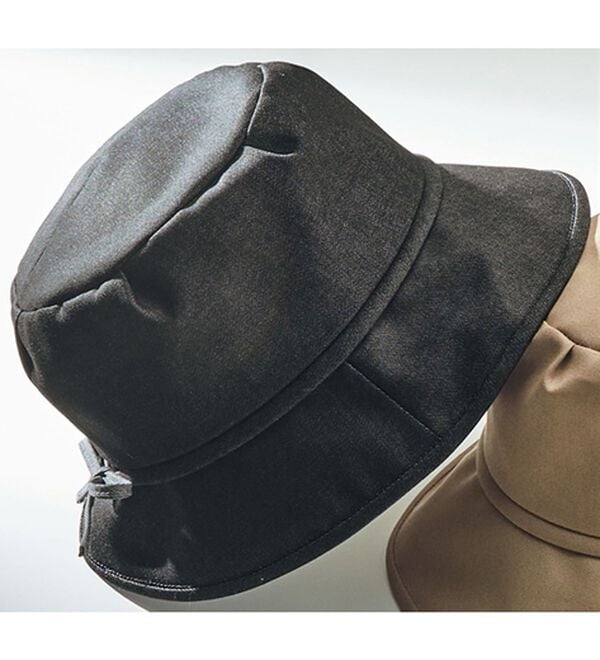 ルフラン（ルフラン）の「＜ベル・モード＞ゴアテックスインフィニアム　晴雨兼用ふんわりデニムクローシュ（帽子）」｜ブラック