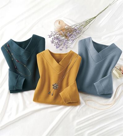 ルフラン（ルフラン）の「【３色組】Ｖネックビックトレーナー（トレーナー・スウェット）」