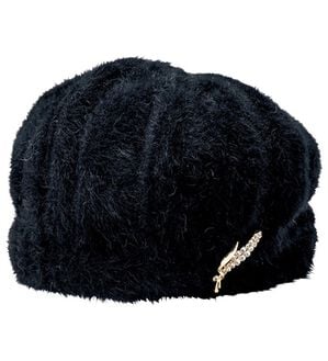 BELLUNA（ベルーナ）の「アンゴラ入りふんわり帽子（帽子）」｜黒