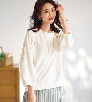 BELLUNA（ベルーナ）の「袖ボリュームタックプルオーバー（カットソー）」｜詳細画像