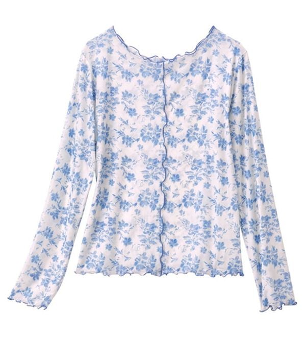 GeeRA（ジーラ）の「前後２ＷＡＹ花柄シアートップス（カットソー）」｜詳細画像