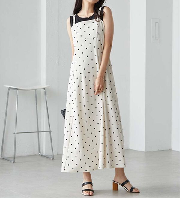 RANAN（ラナン）の「ダブルストラップバックリボンキャミワンピース（その他ワンピース）」｜詳細画像